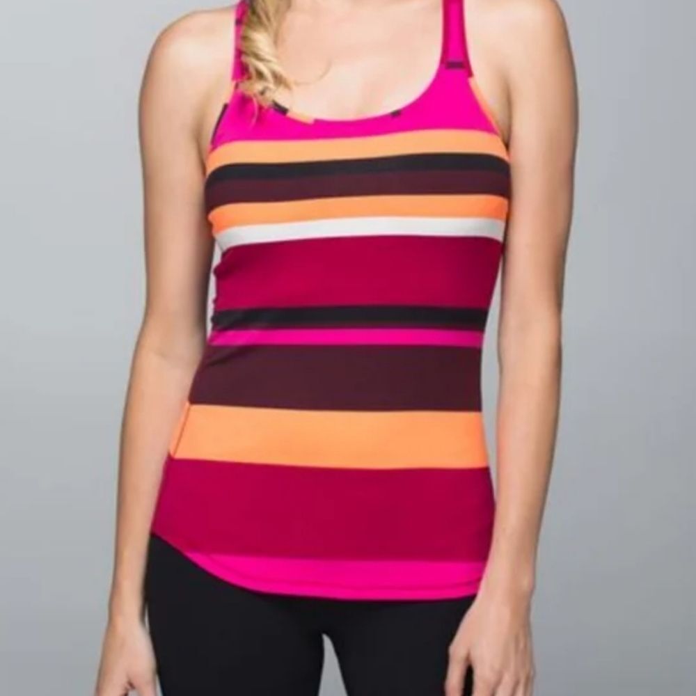 Lululemon Athletica Refresh Striped Multicolor Women's Tank Top
